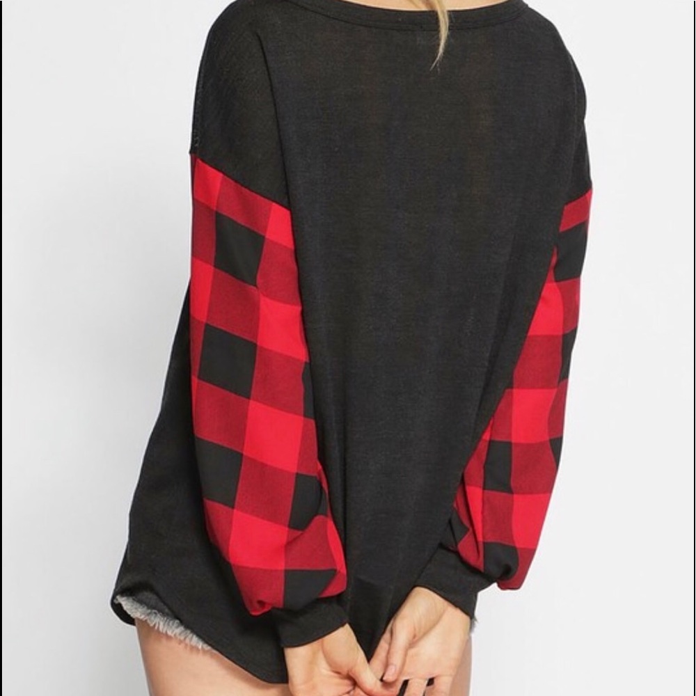 New with Tags Buffalo Plaid Top - Picture 2 of 2